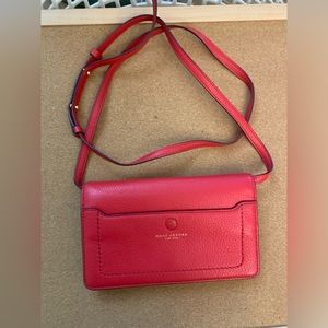 Marc Jacobs red leather wallet bag